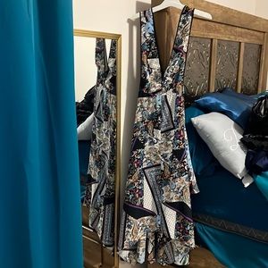 Long flowy patterned dress